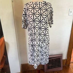 Boden Polly Black and White Fish Print Shift